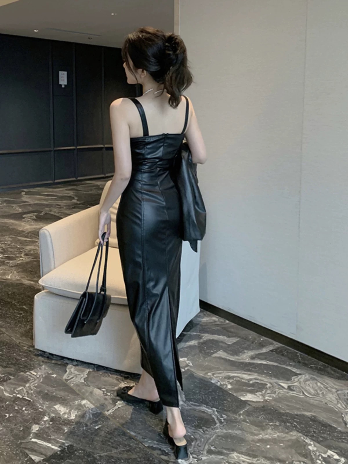 Out of the ordinary leather dress CBC1360 images